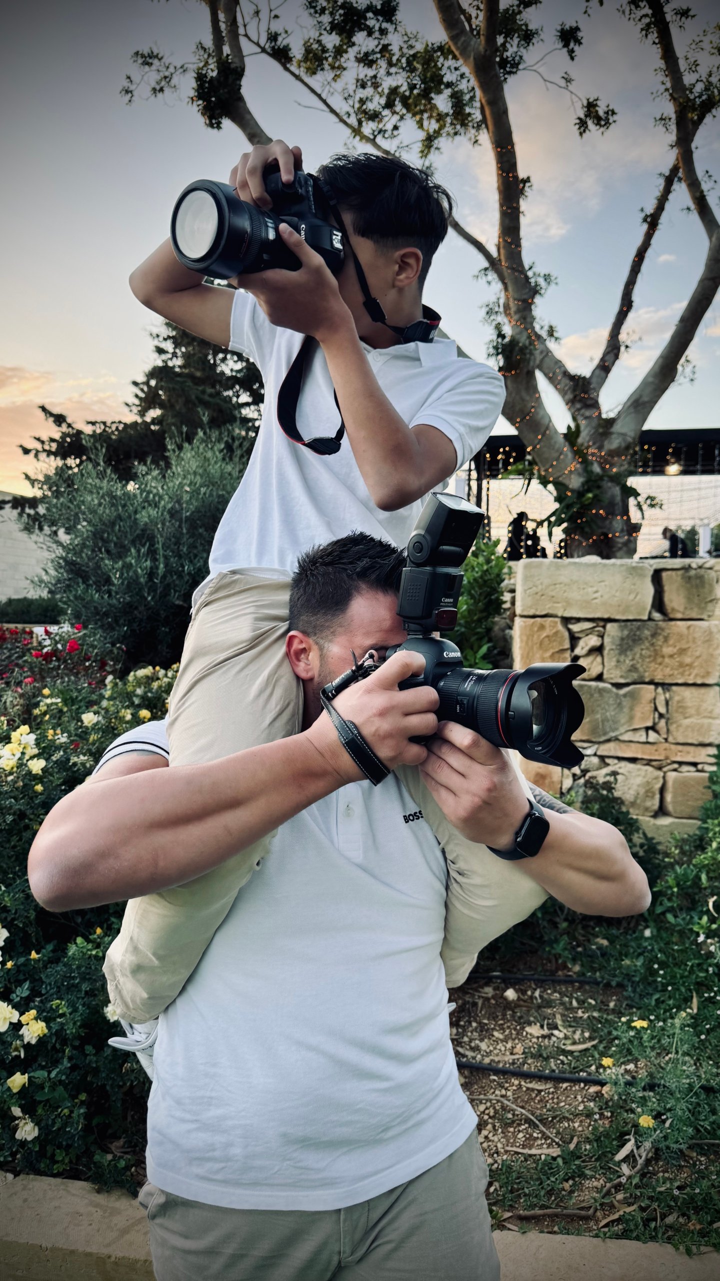 Behind-the-scenes candid